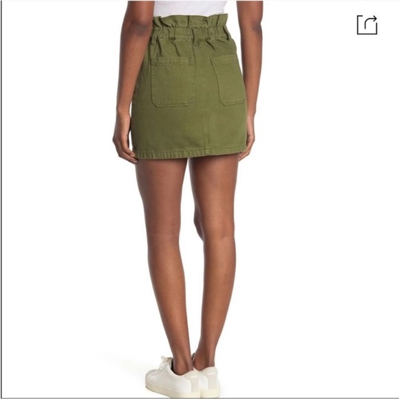NWT BLANKNYC DENIM Olive Twill Skirt In Lawn Party - Picture 2 of 9